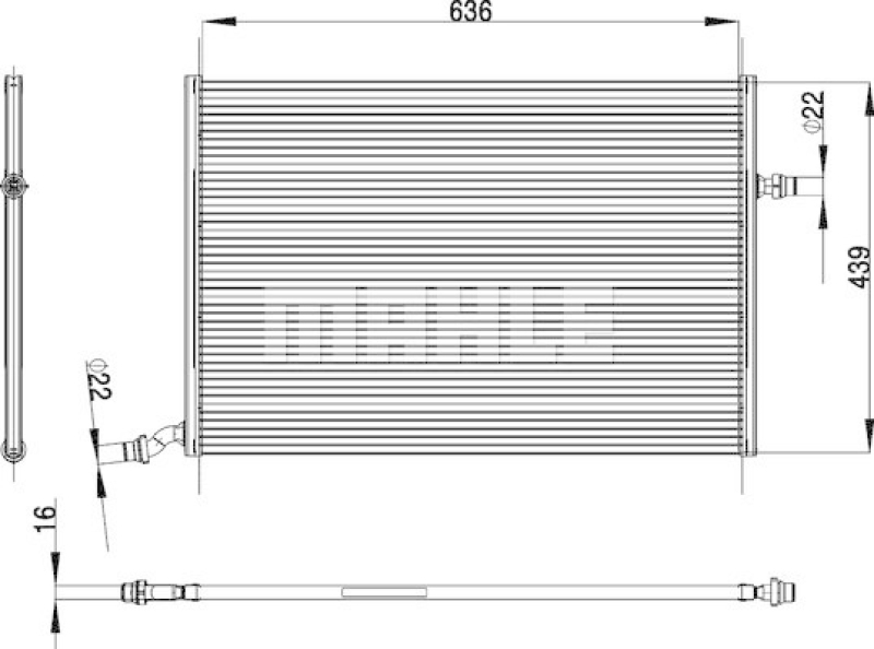 MAHLE Low Temperature Cooler, charge air cooler BEHR *** PREMIUM LINE ***