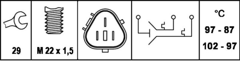 HELLA Temperaturschalter, Kühlerlüfter