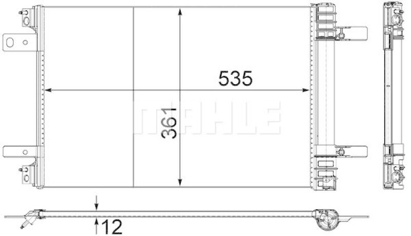 MAHLE Condenser, air conditioning BEHR *** PREMIUM LINE ***