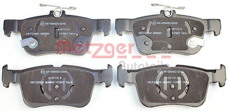 METZGER Brake Pad Set, disc brake GREENPARTS