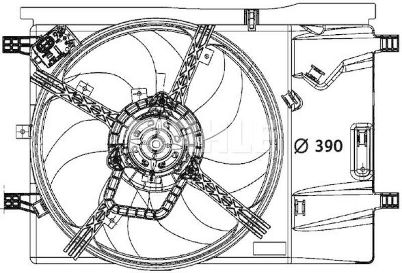 MAHLE Fan, A/C condenser PREMIUM LINE