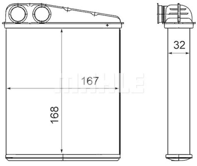 MAHLE Heat Exchanger, interior heating BEHR