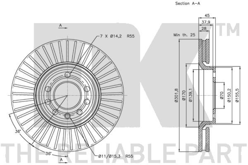 2x NK Brake Disc