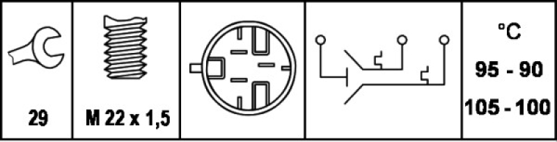 HELLA Temperature Switch, radiator fan