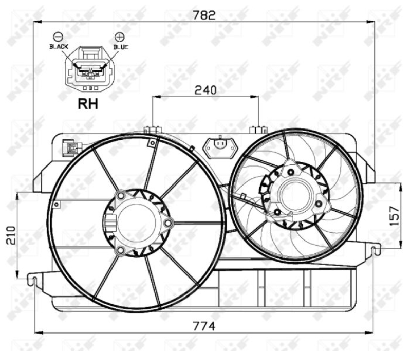 NRF Fan, radiator