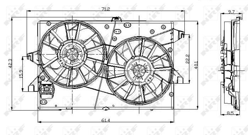 NRF Fan, radiator