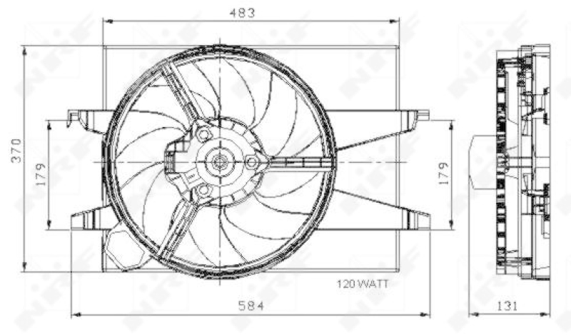 NRF Fan, radiator