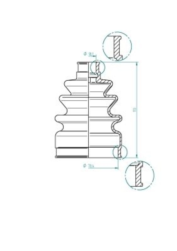 LÖBRO Bellow, drive shaft