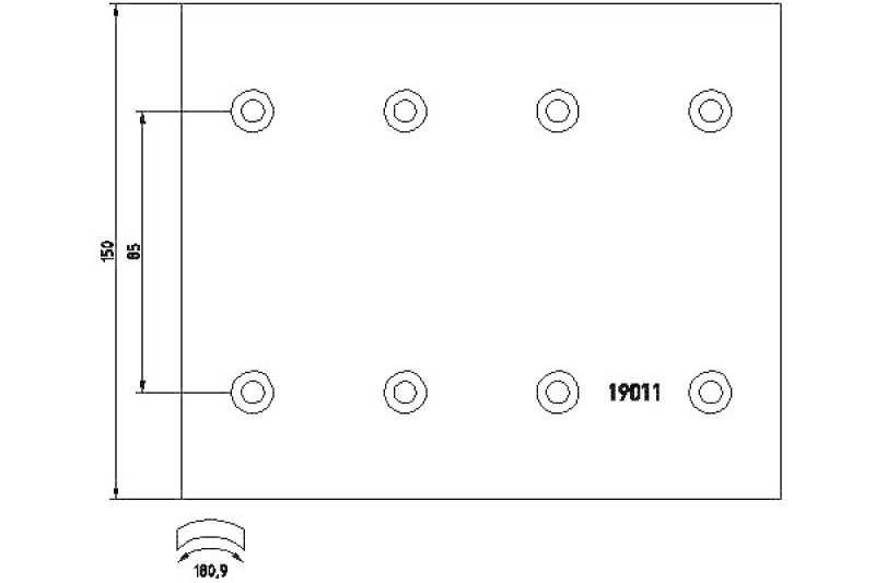 TEXTAR Brake Lining Kit, drum brake