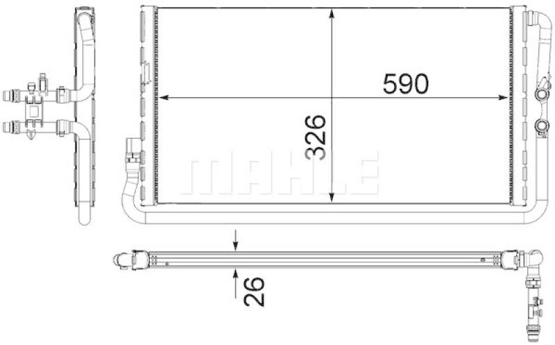 MAHLE Low Temperature Cooler, intercooler BEHR *** PREMIUM LINE ***