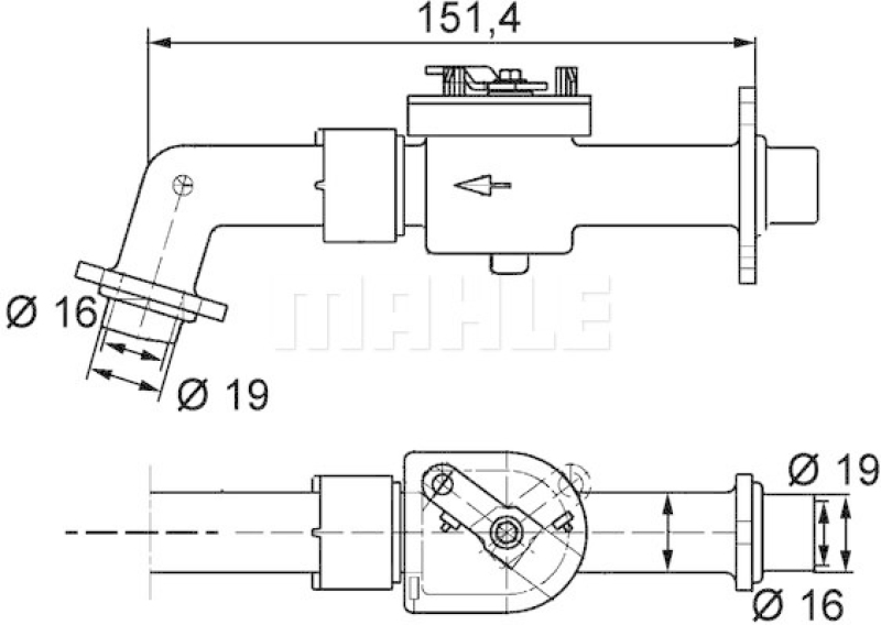 MAHLE Coolant Control Valve BEHR *** PREMIUM LINE ***