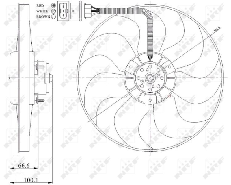 NRF Fan, radiator