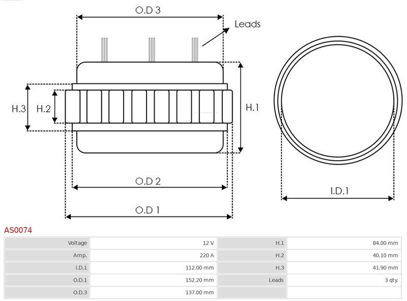 AS-PL Stator, Generator Brandneu AS-PL