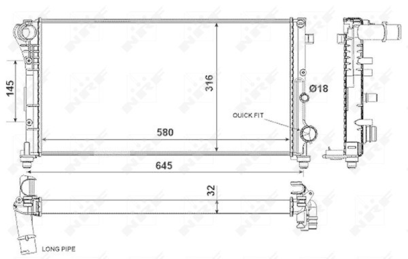 NRF Radiator, engine cooling