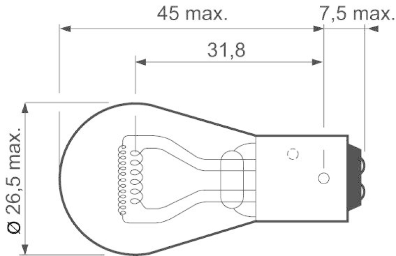 VALEO Bulb, brake/tail light ESSENTIAL