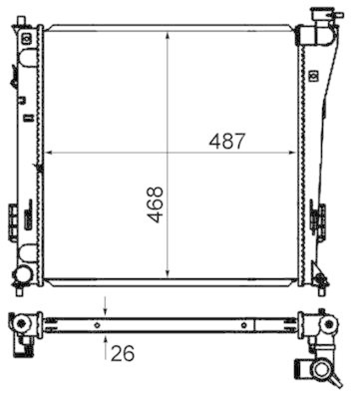 MAHLE Radiator, engine cooling BEHR