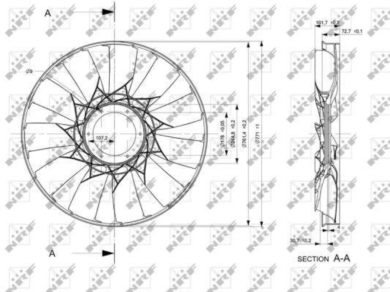 NRF Fan Wheel, engine cooling