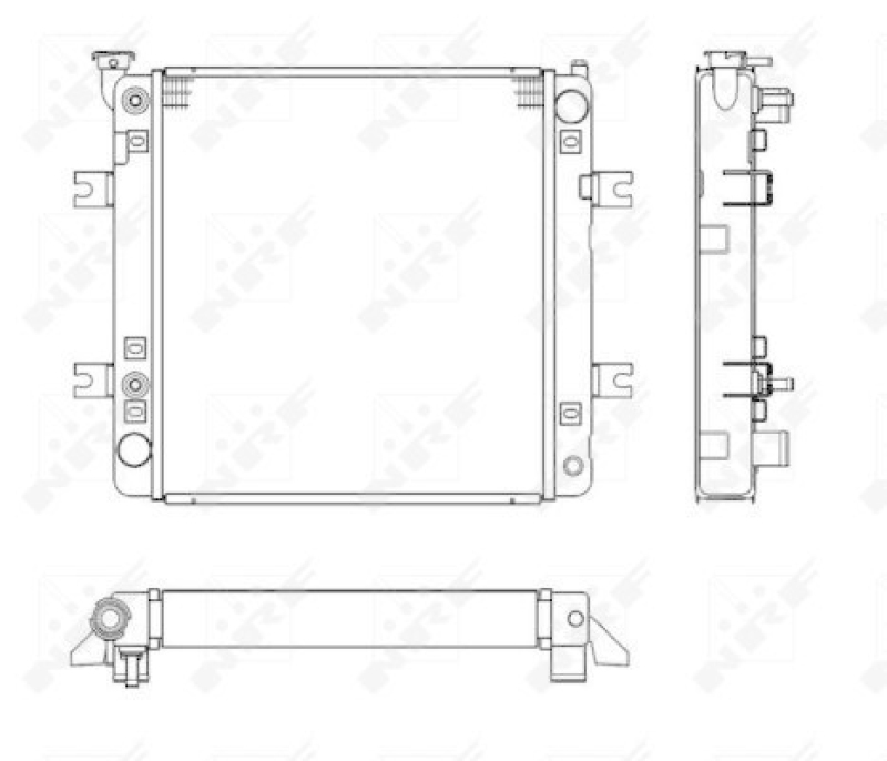 NRF Radiator, engine cooling EASY FIT