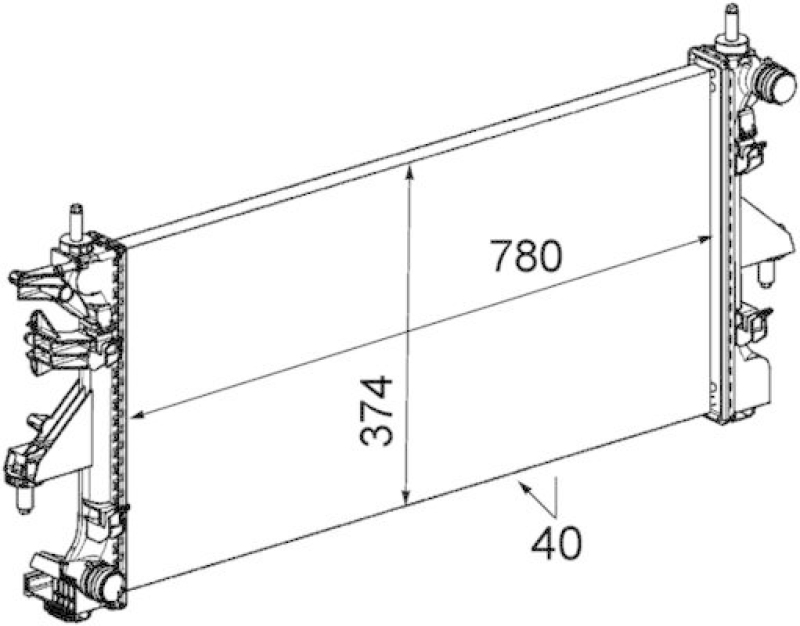 MAHLE Radiator, engine cooling BEHR *** PREMIUM LINE ***