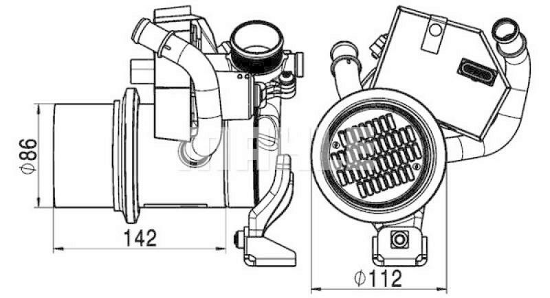 MAHLE Cooler, exhaust gas recirculation PREMIUM LINE