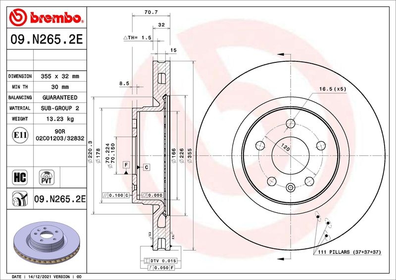 BREMBO Bremsensatz, Scheibenbremse BEYOND LINE - EV