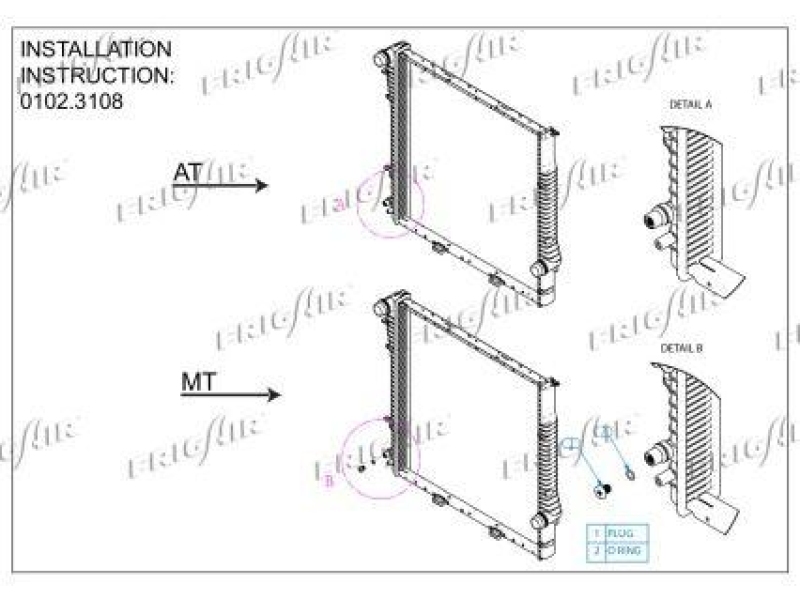 FRIGAIR Radiator, engine cooling