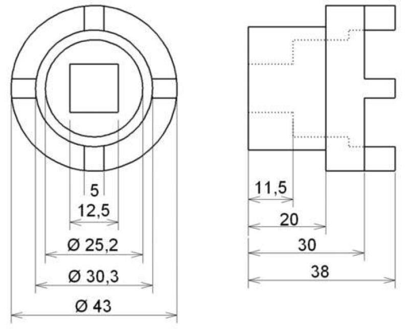 BGS Groove Nut Key