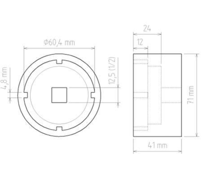 BGS Groove Nut Key