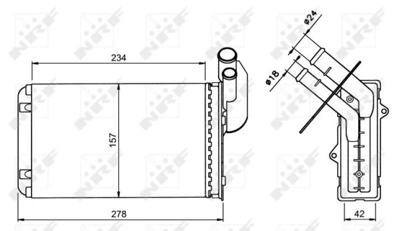 NRF Heat Exchanger, interior heating