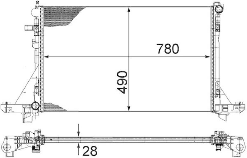 MAHLE Radiator, engine cooling BEHR *** PREMIUM LINE ***