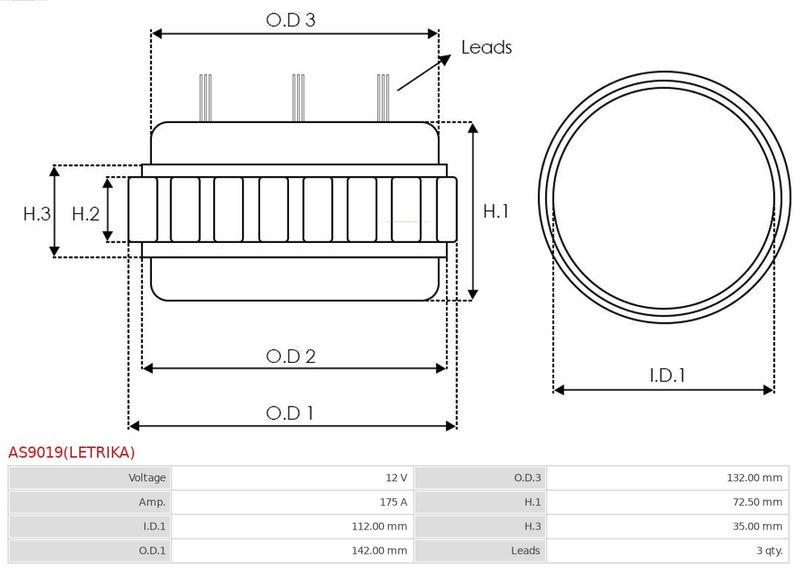 AS-PL Stator, Generator Brandneu Letrika