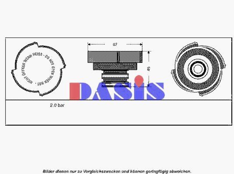 AKS DASIS Verschlussdeckel, Kühlmittelbehälter