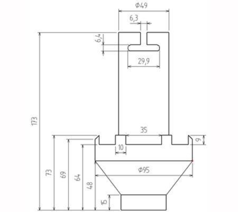 BGS Groove Nut Key