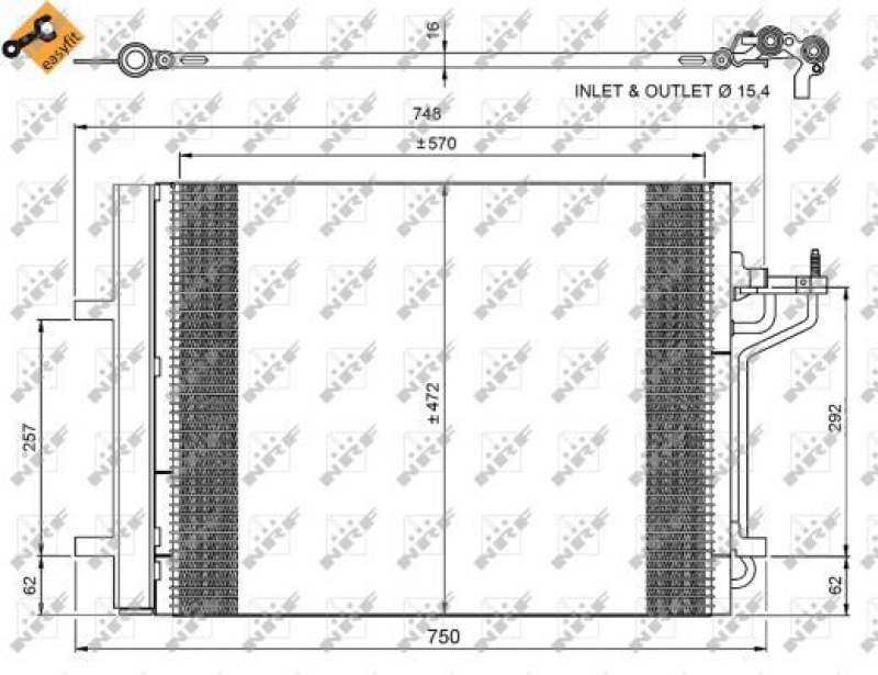 NRF Condenser, air conditioning EASY FIT