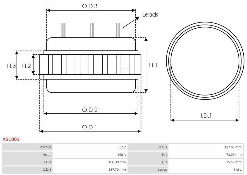 AS-PL Stator, Generator Brandneu AS-PL