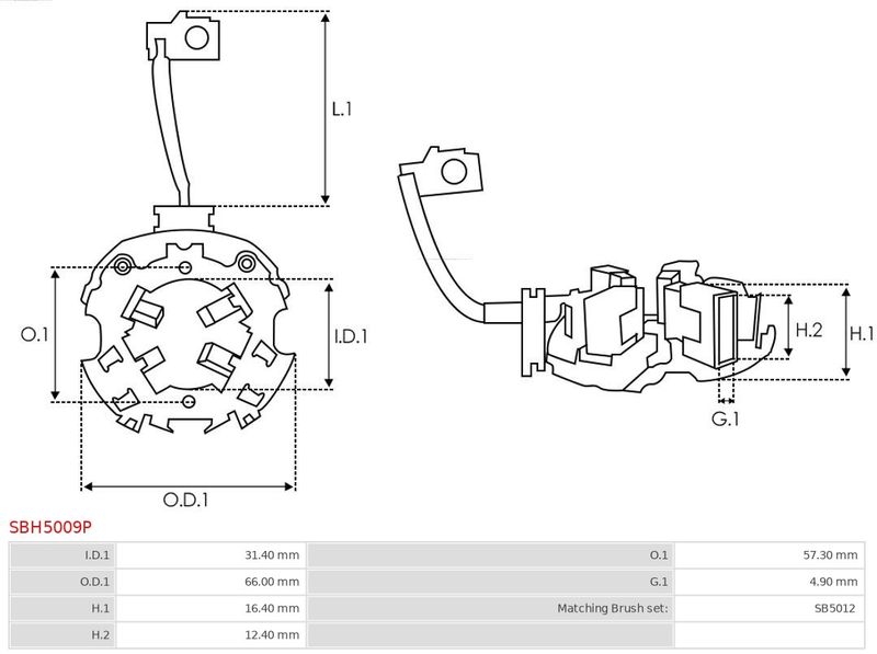 AS-PL Halter, Kohlebürsten Brandneu AS-PL