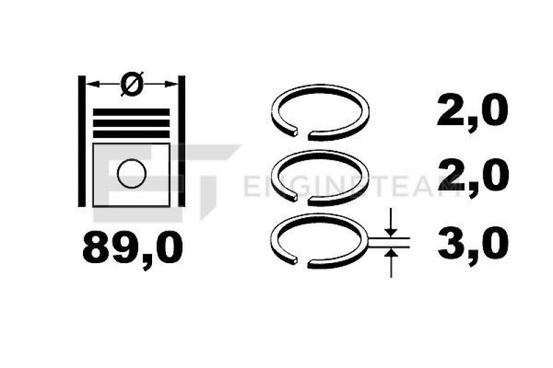 ET ENGINETEAM Piston Ring Kit