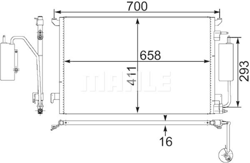 MAHLE Condenser, air conditioning BEHR *** PREMIUM LINE ***