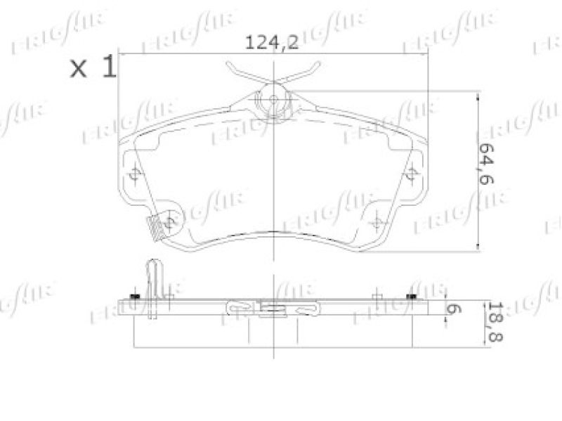 FRIGAIR Brake Pad Set, disc brake