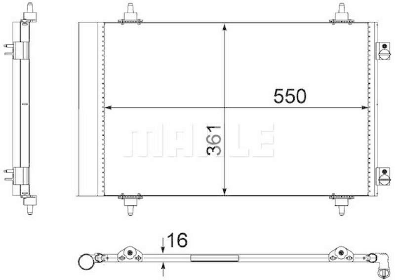 MAHLE Condenser, air conditioning PREMIUM LINE