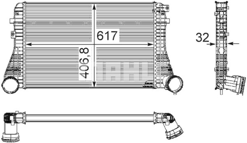 MAHLE Ladeluftkühler BEHR *** PREMIUM LINE ***