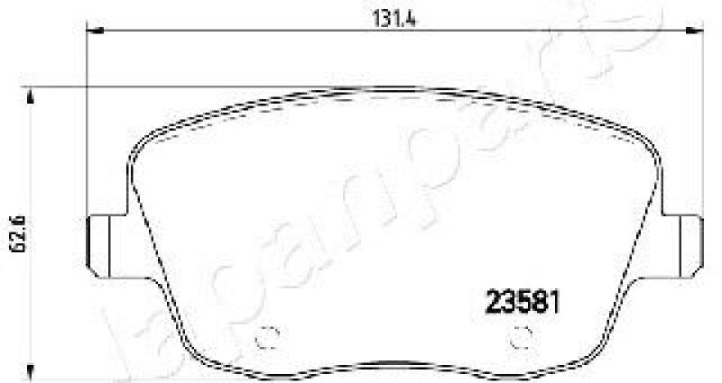 JAPANPARTS Brake Pad Set, disc brake