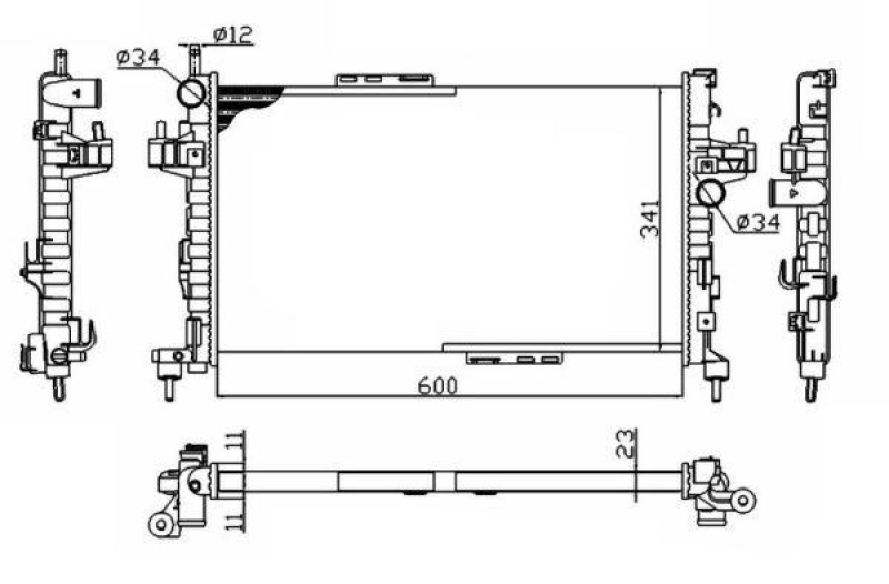 NRF Radiator, engine cooling Economy Class