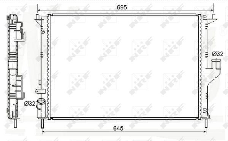 NRF Radiator, engine cooling Economy Class