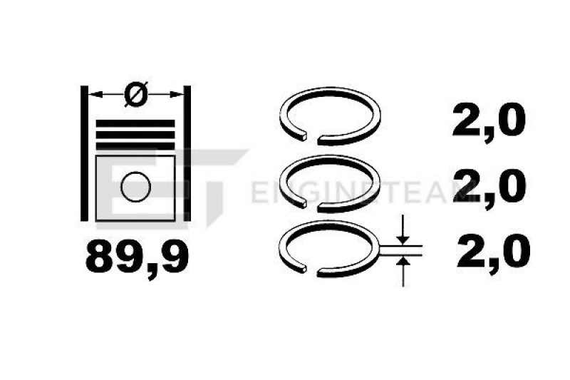 ET ENGINETEAM Piston Ring Kit