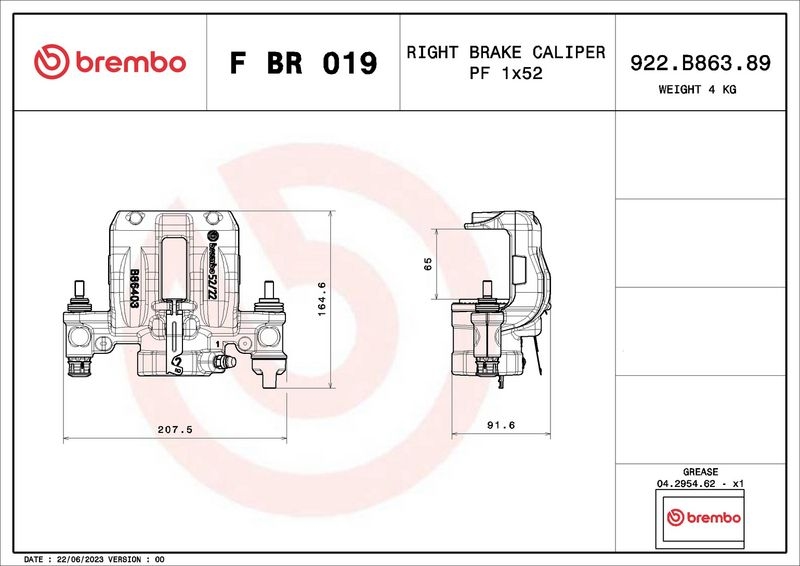 BREMBO Brake Caliper PRIME LINE