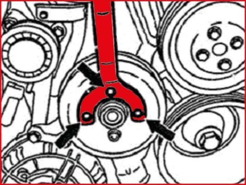 KS TOOLS Montagewerkzeug, Lüfter (Flüssigkeitsreibungskupplung)