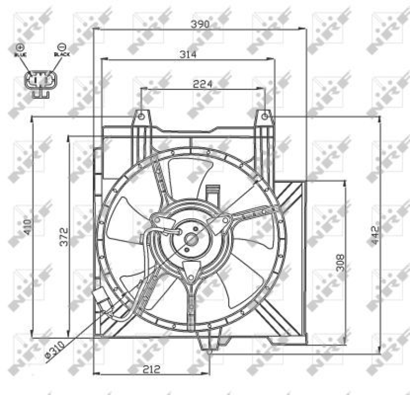 NRF Fan, radiator