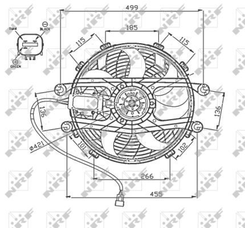 NRF Fan, radiator