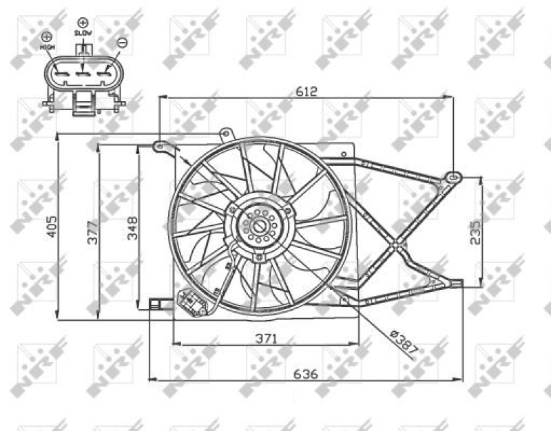 NRF Fan, radiator